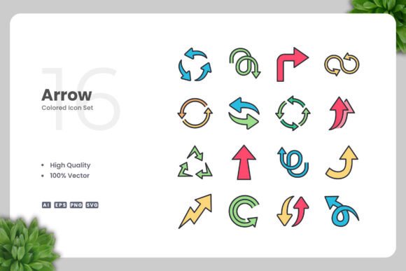 Arrow Color Icons: A Versatile Graphic Design Asset for Creative Projects