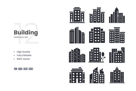 Building1 Icons: A Versatile Graphic Design Asset for Creative Projects