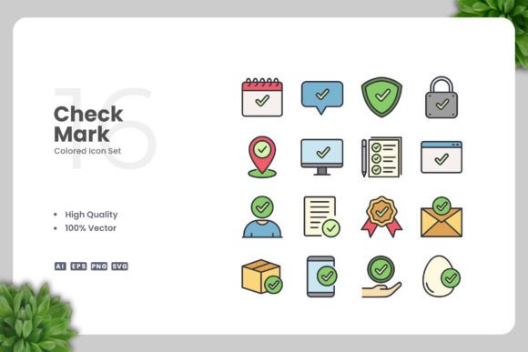 Checkmark Color Icons: A Versatile Graphic Design Asset for Modern Projects