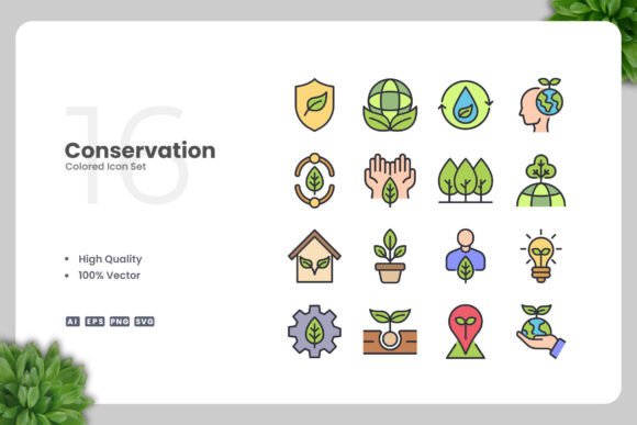 Conservation Color Icons: A Graphic Design Asset for Real Crafting