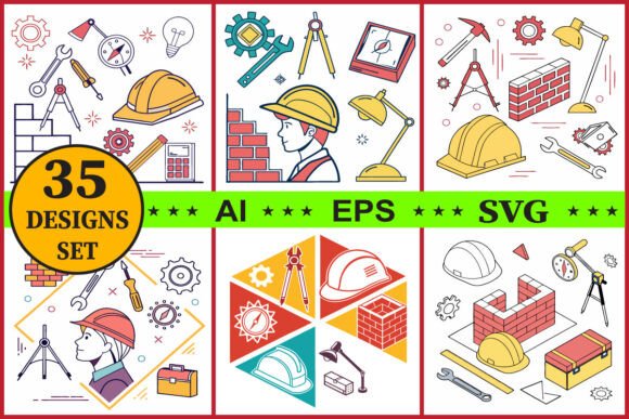 Construction Tools Vector Icons Set Review for Real Embroidery Projects
