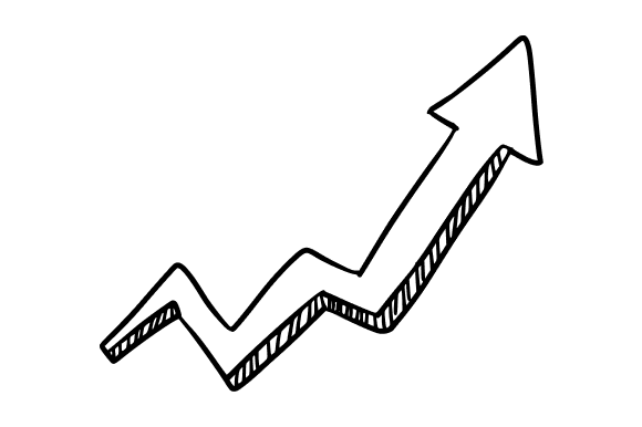 Hand-Drawn Business Growth Symbol for Local Branding and Packaging