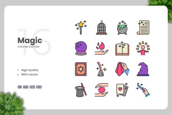Magic Color Icons: A Versatile Graphic Design Asset for Modern Projects