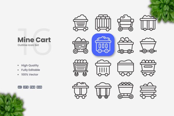 Mine Cart Icons: A Simple Graphic Design Asset for Stronger Branding