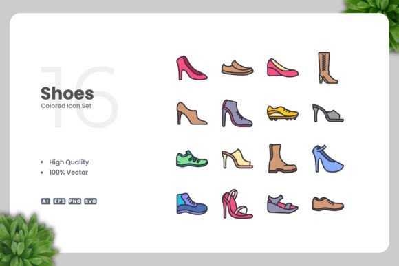 Shoes Color Icons: A Designer’s Take on Real-World Embroidery Use