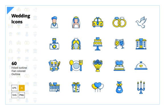 Wedding Icon Set: A Graphic Design Asset That Elevates Editorial and Web Content